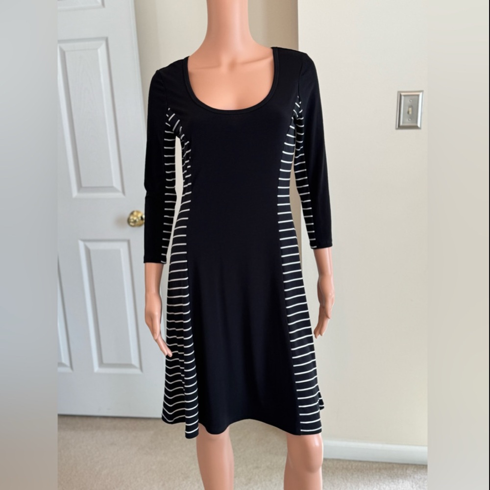Calvin Klein A-Line Knee Length Stretch Jersey Dress Office Church Size 6